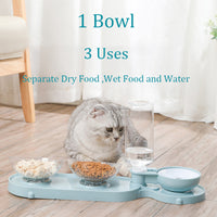 HKM-3981629 Double Bowl Automatic Feeder and Waterer for Cats and Dogs, Portable and Easy to Clean, Durable ABS and PC Materials
