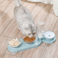 HKM-3981629 Double Bowl Automatic Feeder and Waterer for Cats and Dogs, Portable and Easy to Clean, Durable ABS and PC Materials