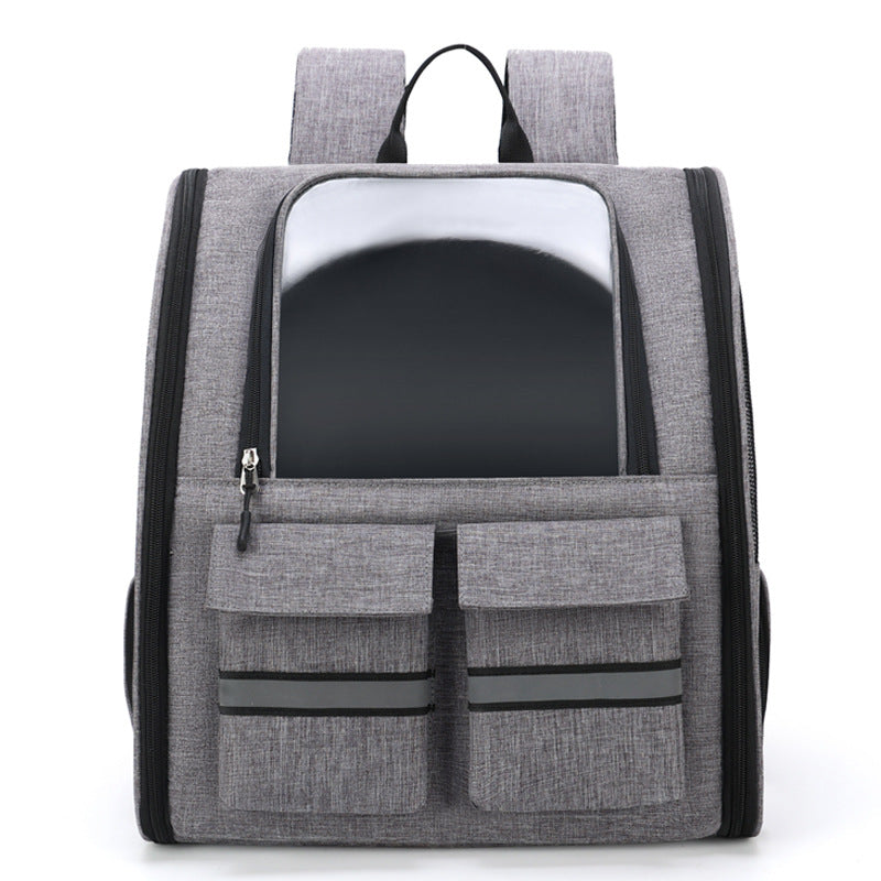 HKM-3983677 Foldable Breathable Double Shoulder Pull Rod Pet Cat Carrier Bag in Various Colors