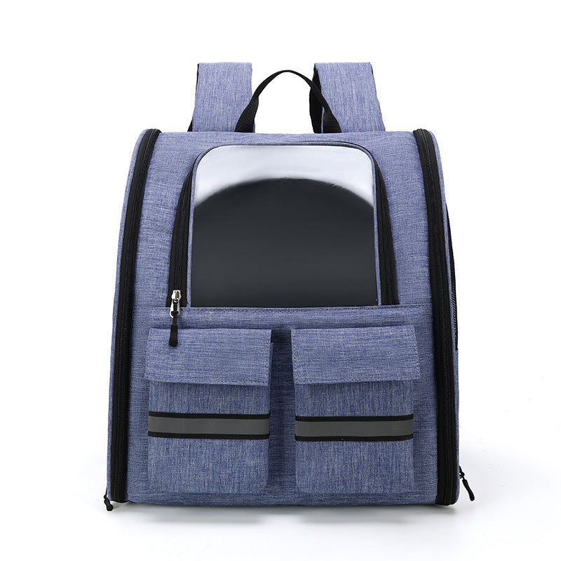 HKM-3983677 Foldable Breathable Double Shoulder Pull Rod Pet Cat Carrier Bag in Various Colors