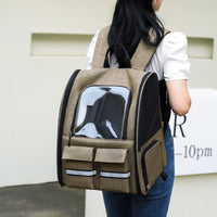 HKM-3983677 Foldable Breathable Double Shoulder Pull Rod Pet Cat Carrier Bag in Various Colors