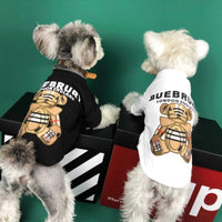 HKM-398419 Casual Thin T-Shirt for Dogs in Black and White, Sizes S to XXL