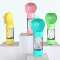 HKM-3984701 3-in-1 Portable Multifunction Dog Water Bottle with Food Feeder and Poop Bag Dispenser for Travel