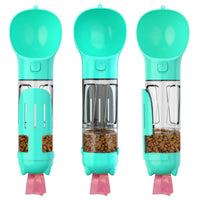 HKM-3984701 3-in-1 Portable Multifunction Dog Water Bottle with Food Feeder and Poop Bag Dispenser for Travel