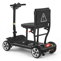 HKM-398483 Foldable All-Terrain 4-Wheel Electric Mobility Scooter with Long Lasting Lithium Battery, 20KM Range, 8KM/H Speed