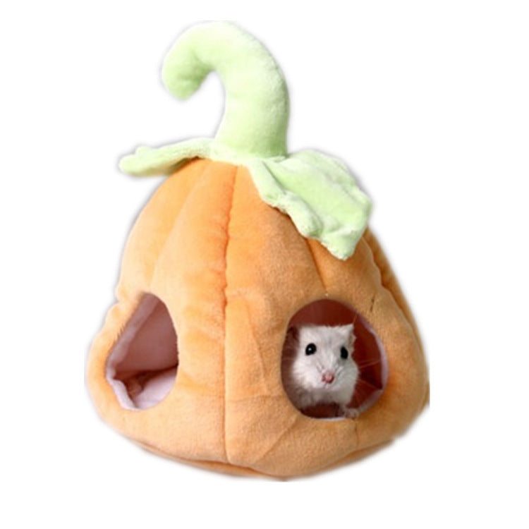 HKM-3985469 Cozy Pumpkin Nest for Small Pets ¨C Soft Diamond Velvet Hammock for Hamsters, Teddy Bears, and Sugar Gliders