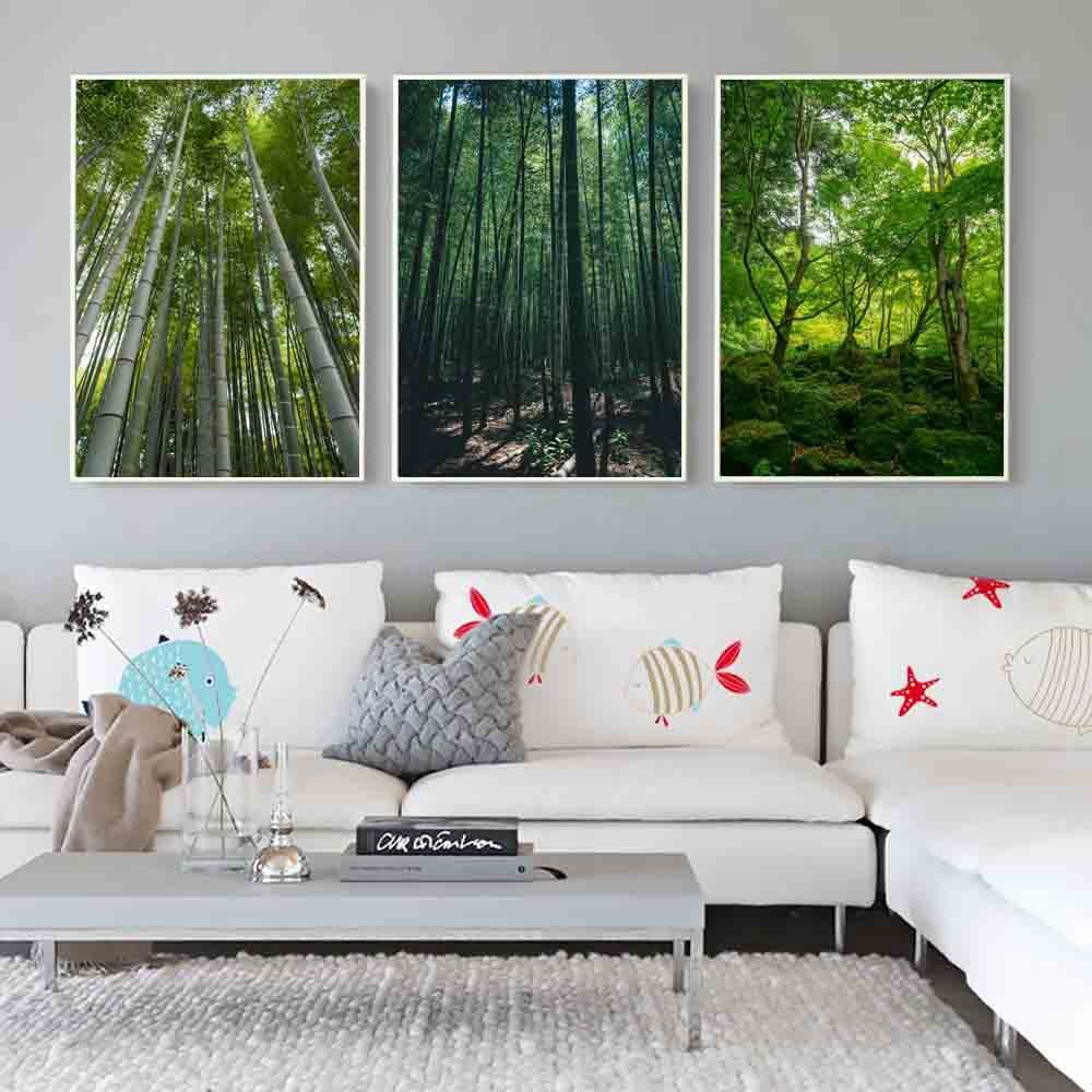 HKM-398547 Hand-Painted Summer Forest Landscape Oil Painting on Canvas, Multiple Sizes Available