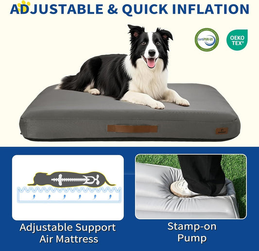HKM-3985853 Inflatable Waterproof Non-Slip Dog Bed for Medium Dogs ¨C Removable and Washable Summer Travel Mat