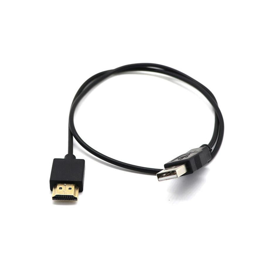 HKM-398675 HDMI to USB Adapter Cable - 0.5m Copper High-Definition Transfer Line - Black