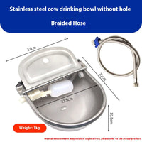 HKM-3987389 Stainless Steel Drinking Bowl for Cattle, Horses, and Sheep with Sink and Pipe