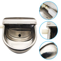 HKM-3987389 Stainless Steel Drinking Bowl for Cattle, Horses, and Sheep with Sink and Pipe