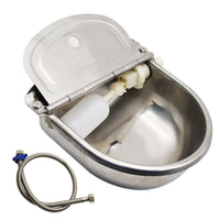 HKM-3987389 Stainless Steel Drinking Bowl for Cattle, Horses, and Sheep with Sink and Pipe