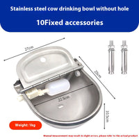 HKM-3987389 Stainless Steel Drinking Bowl for Cattle, Horses, and Sheep with Sink and Pipe