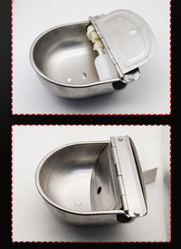 HKM-3987389 Stainless Steel Drinking Bowl for Cattle, Horses, and Sheep with Sink and Pipe