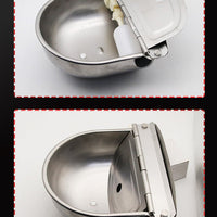 HKM-3987389 Stainless Steel Drinking Bowl for Cattle, Horses, and Sheep with Sink and Pipe