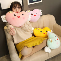 HKM-398739 Angel Wings Plush Cushion Toy - Love Design, Super Soft, 50cm Height, Multiple Colors for Ages 4-6