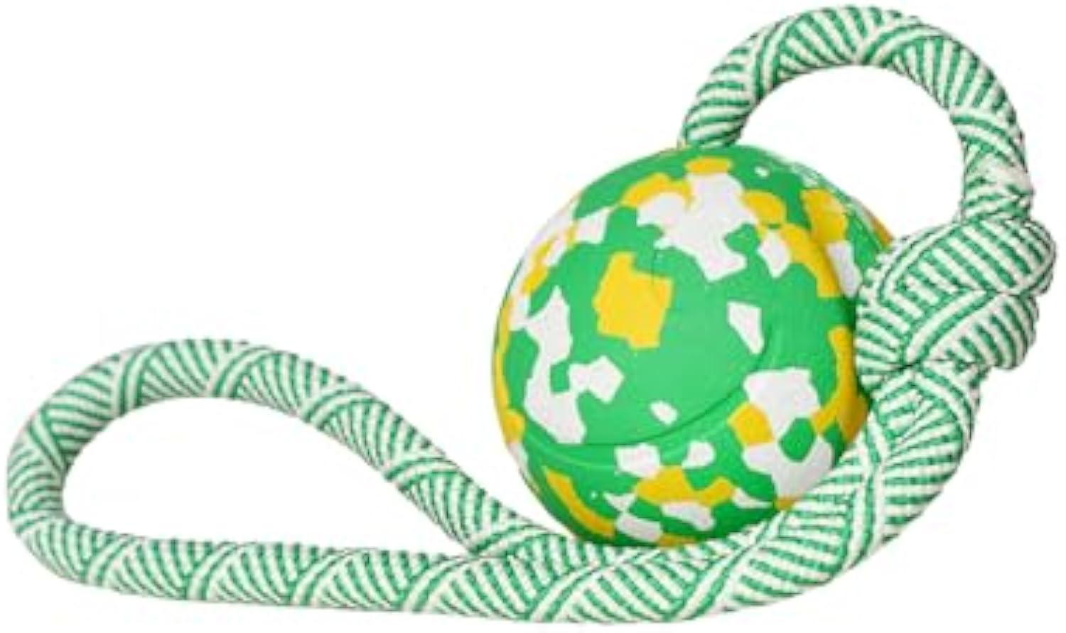 HKM-3988669 Interactive Dog Ball on Rope - Durable Natural Rubber Toy for Fetch, Tug, and Training for Medium to Small Dogs