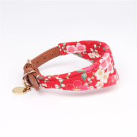 HKM-3989181 Japanese Style Triangle Clip Dog Collar with Saliva Towel - Adjustable Sizes Available
