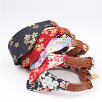 HKM-3989181 Japanese Style Triangle Clip Dog Collar with Saliva Towel - Adjustable Sizes Available