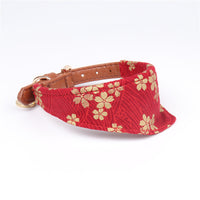 HKM-3989181 Japanese Style Triangle Clip Dog Collar with Saliva Towel - Adjustable Sizes Available