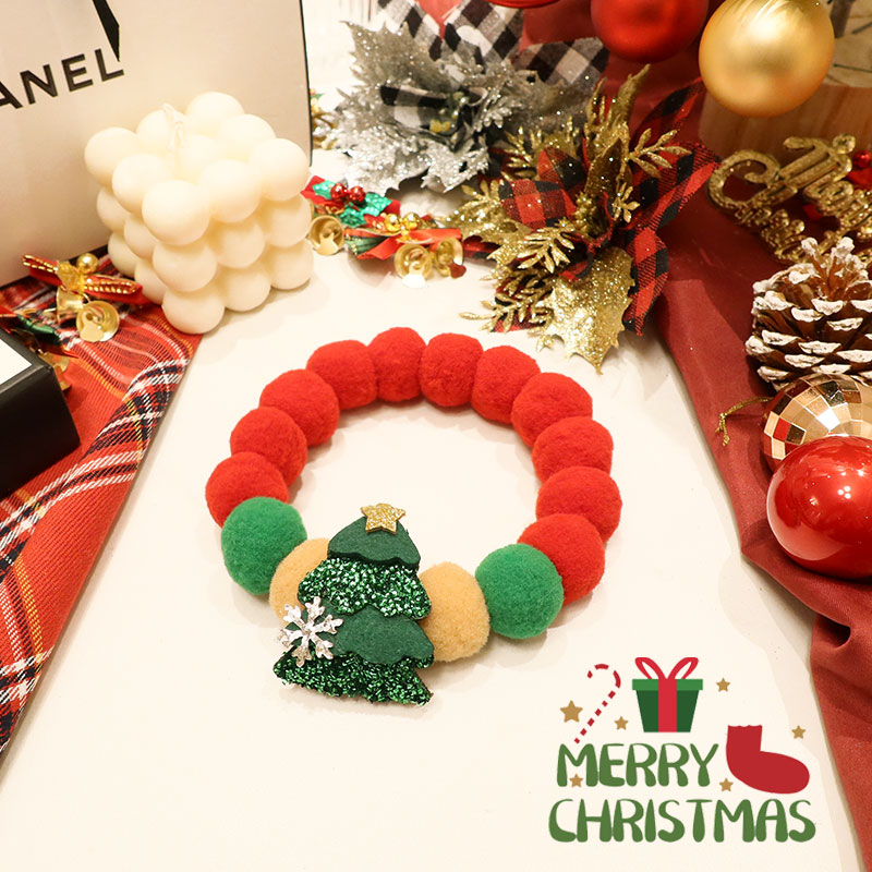 HKM-3989821 Pet Christmas Bow Tie Collar Scarf for Cats and Small Dogs ¨C Santa Costume Accessory