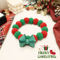HKM-3989821 Pet Christmas Bow Tie Collar Scarf for Cats and Small Dogs ¨C Santa Costume Accessory