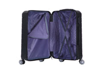 HKM-398995 Lightweight 3-Piece Hardside Luggage Set with Spinner Wheels for Effortless Travel