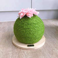 HKM-3990461 Sisal Cactus Cat Climbing Frame with Wooden Base - Durable, Scratch-Resistant Design for Cats