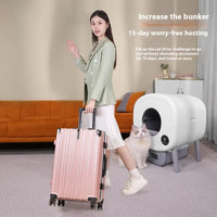 HKM-399059 Automatic Smart Cat Litter Box with Eco-Friendly Design and Advanced Self-Cleaning Function