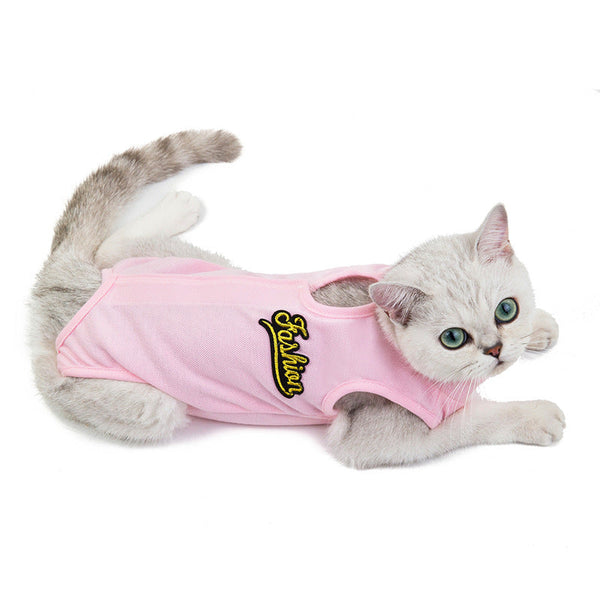 HKM-3991357 Casual Spring and Summer Cat Clothes - Thin Anti-Licking Design for Female Cats