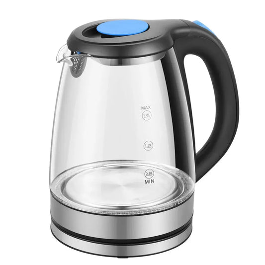 HKM-399379 Electric Glass Teapot with 360 Degree Rotating Base for Convenient Brewing