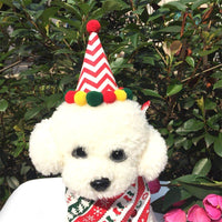 HKM-399379 Pet Holiday Ornament Set with Hat and Bow Tie for Festive Decoration