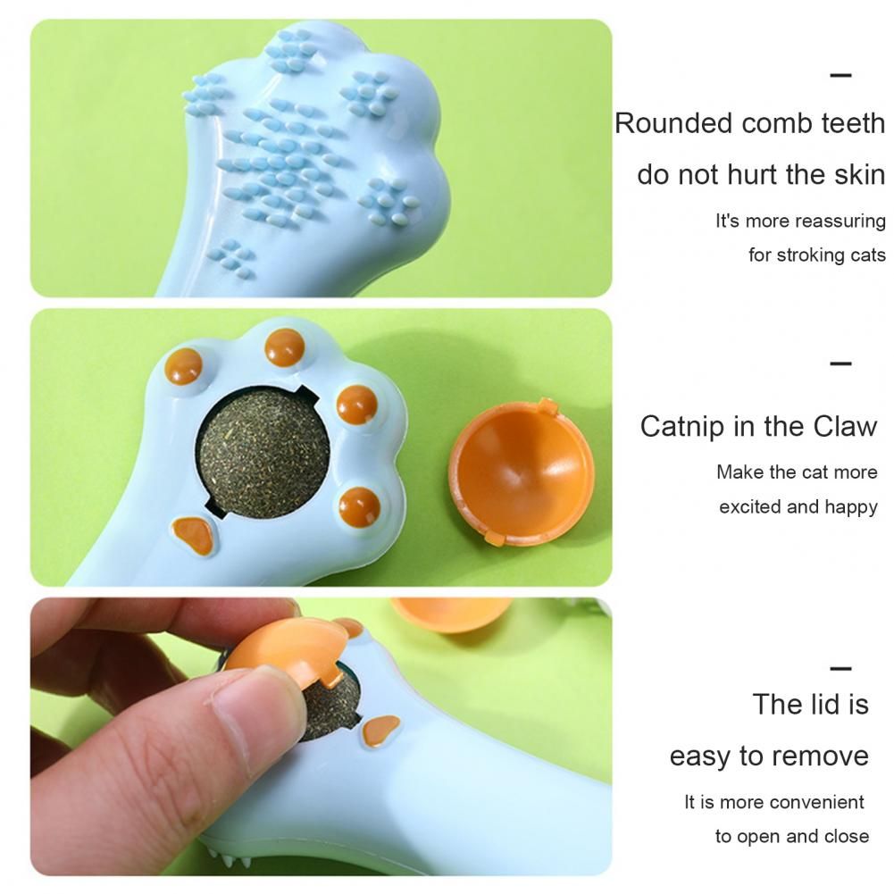 HKM-3994429 Cartoon Design Dual-Purpose Cat Toy and Massage Comb for Dental Care and Digestion