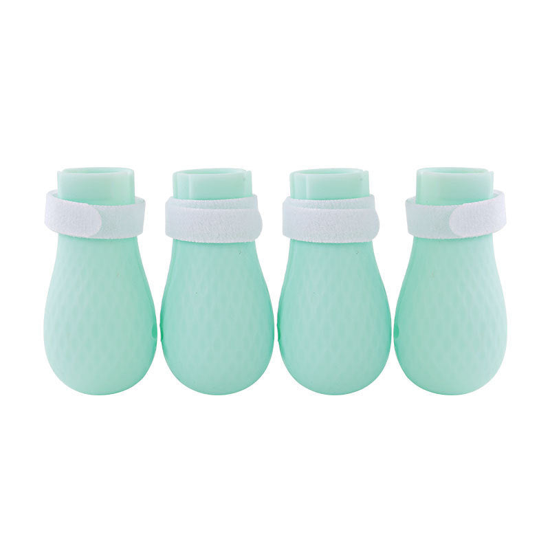 HKM-3994813 Silicone Cat Foot Covers for Medicine, Bathing, and Nail Care, Anti-Bite & Anti-Scratch, Green