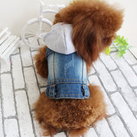 HKM-3995325 Gray Denim Cowboy Hat and Waistcoat Set for Small Pets