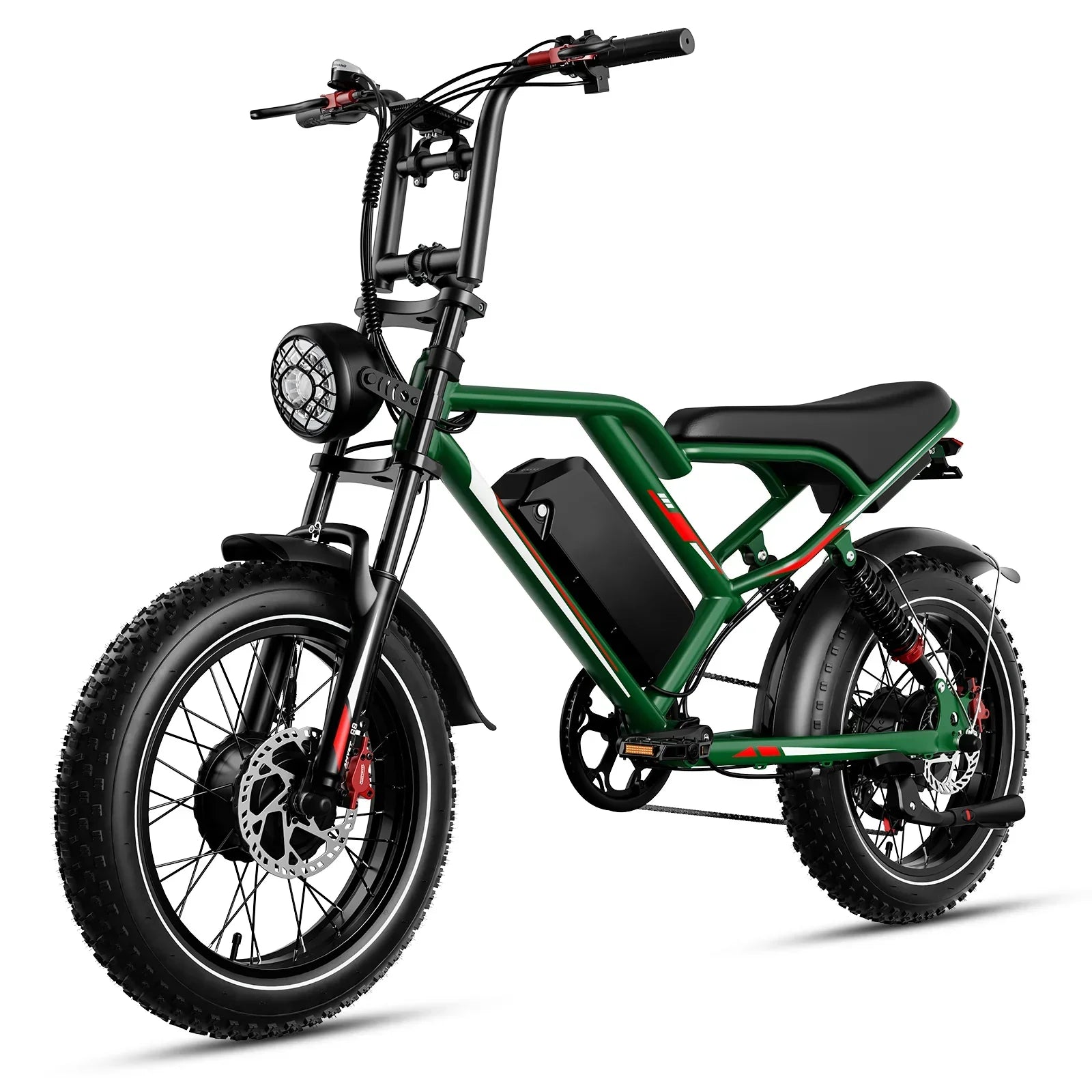 HKM-399699 Dual Motor Electric Mountain Bike with 26" Wheels and Hydraulic Disc Brakes, 7 Speed Gear System, 48V Lithium Battery, Ideal for Dirt Riding