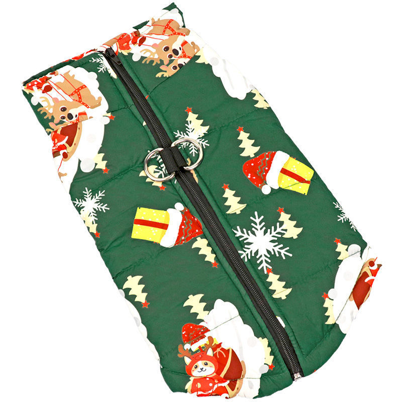 HKM-3997117 Christmas Dog Warm Cotton Vest in Various Colors and Sizes