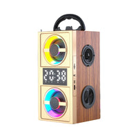 HKM-399763 Wireless Wood Bluetooth Speakers with Stereo Subwoofer for Home Audio and Desktop Use