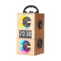 HKM-399763 Wireless Wood Bluetooth Speakers with Stereo Subwoofer for Home Audio and Desktop Use