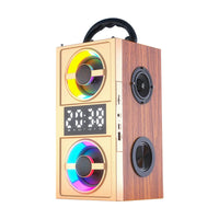 HKM-399763 Wireless Wood Bluetooth Speakers with Stereo Subwoofer for Home Audio and Desktop Use