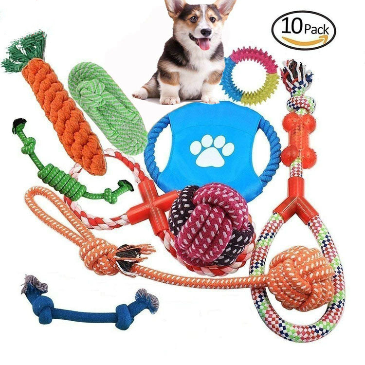 HKM-3997757 Durable Cotton Rope Pet Toy Set for Medium to Large Dogs