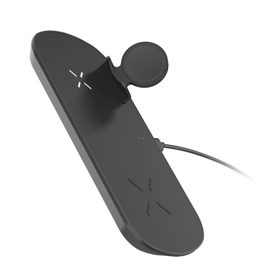 HKM-399827 3-in-1 Fast Wireless Charger for Galaxy Watch, AirPods, and Qi-Compatible Devices
