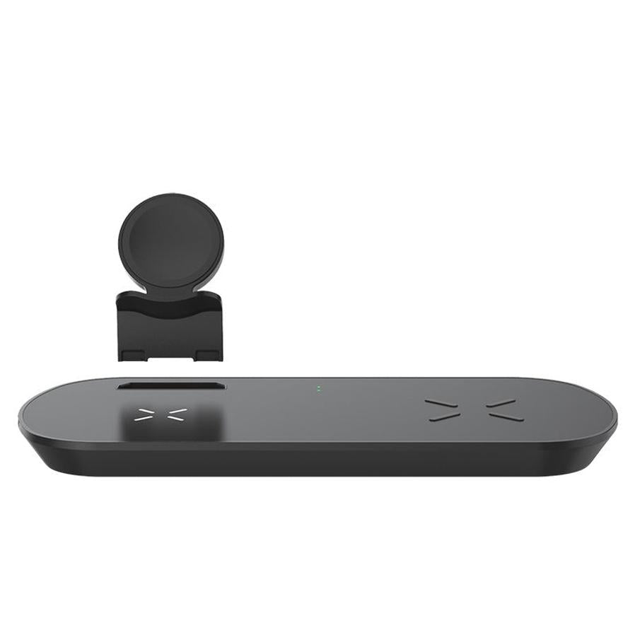 HKM-399827 3-in-1 Fast Wireless Charger for Galaxy Watch, AirPods, and Qi-Compatible Devices