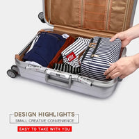 HKM-399827 Large Portable Canvas Makeup Bag with Stripes for Organised Storage