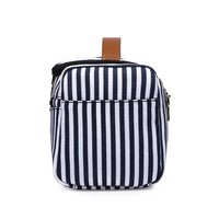 HKM-399827 Large Portable Canvas Makeup Bag with Stripes for Organised Storage