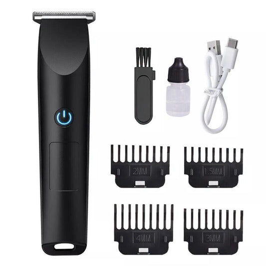 HKM-399827 Rechargeable Electric Beard Shaver Trimmer with R-Shaped Head and USB Charging