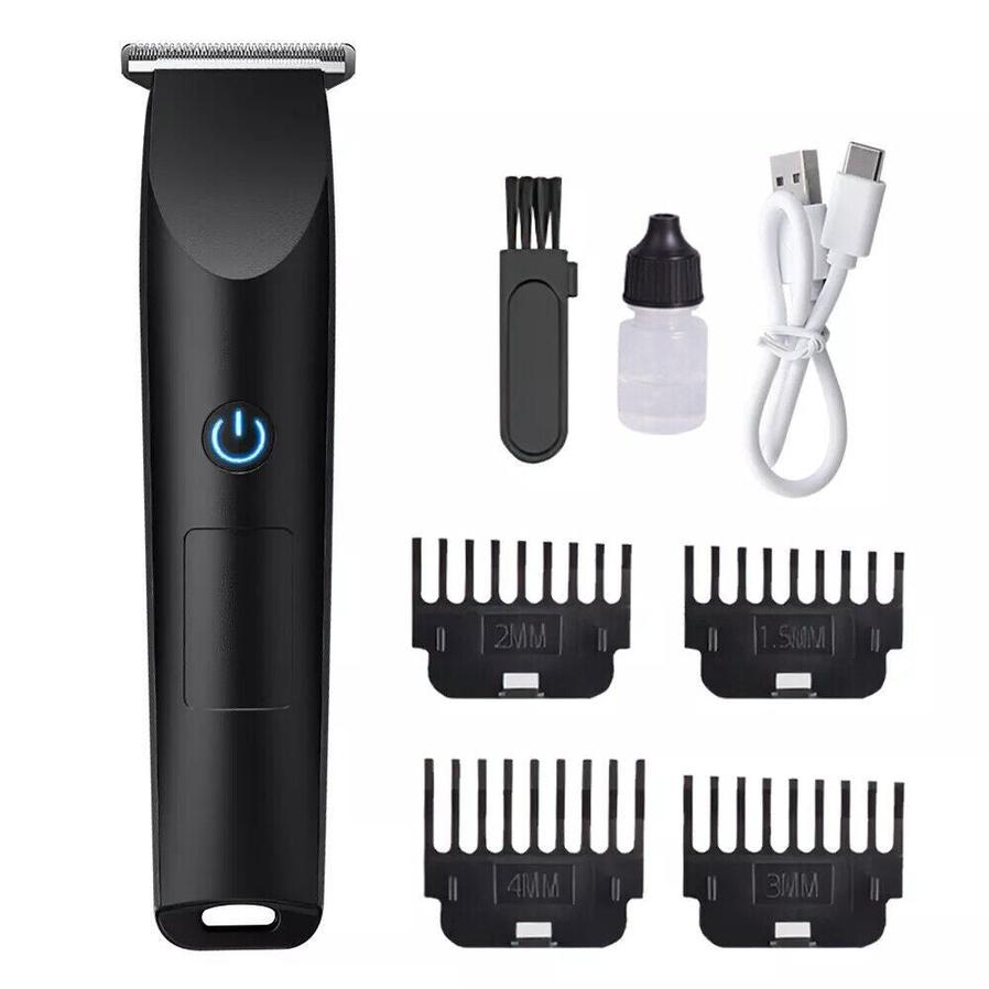 HKM-399827 Rechargeable Electric Beard Shaver Trimmer with R-Shaped Head and USB Charging