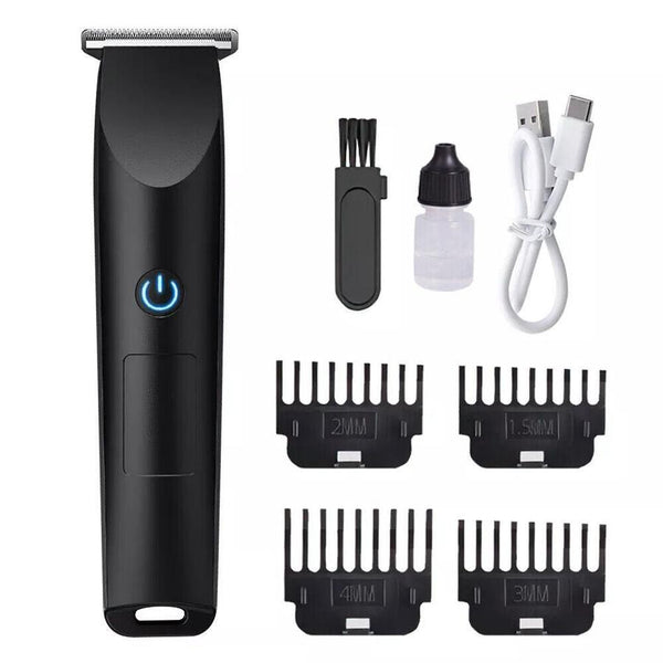 HKM-399827 Rechargeable Electric Beard Shaver Trimmer with R-Shaped Head and USB Charging