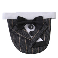 HKM-3998525 Triangular Striped Wedding Napkin in Dark Gray, Green, and Coffee Brown - Cotton-Polyester Blend