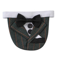 HKM-3998525 Triangular Striped Wedding Napkin in Dark Gray, Green, and Coffee Brown - Cotton-Polyester Blend